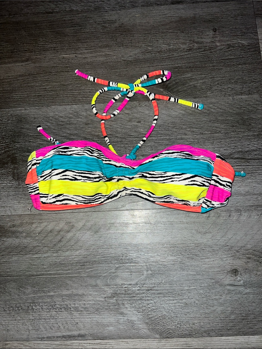 Ocean Pacific Kids Neon Zebra Stripe Bandeau Swim Top 
SEND ME OFFERS